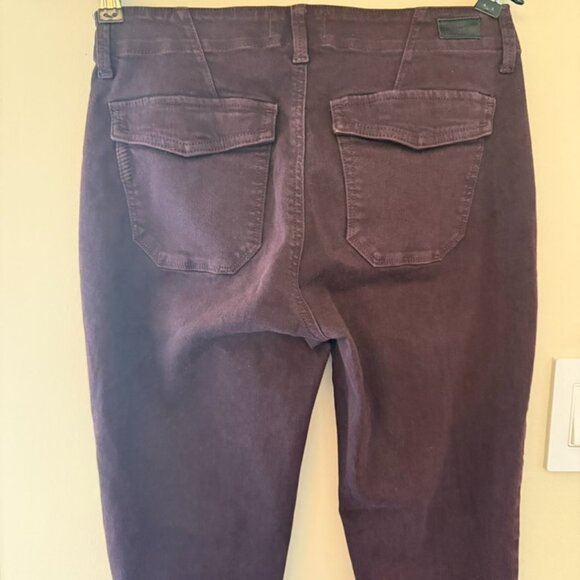 PAIGE Maysile Cropped Jogger Pants Womens Size 27 Vintage Black Cherry Ankle - Picture 11 of 12